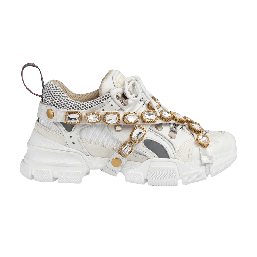 Gucci Wmns Flashtrek 'Crystals - White' - 1