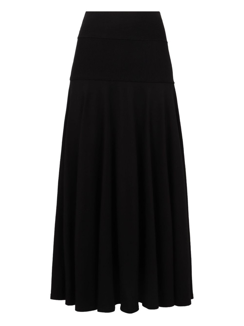 Plan C cotton A-line midi skirt outlook