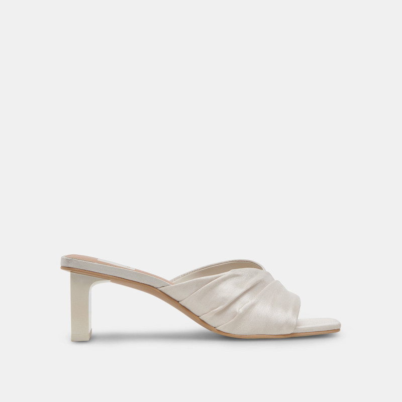 CARLAN HEELS OFF WHITE SILK 1