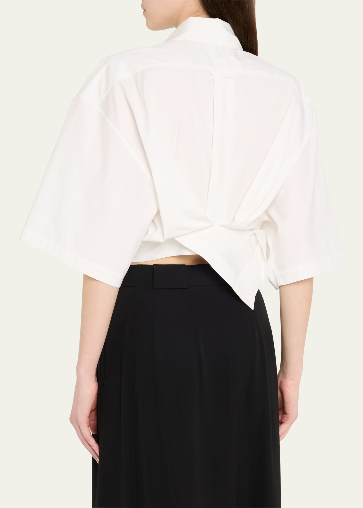 Flip Draped Cotton Top - 3