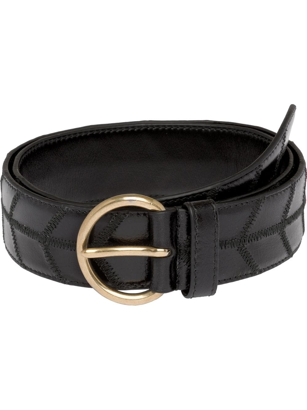 whipstitch-detail buckle belt - 1