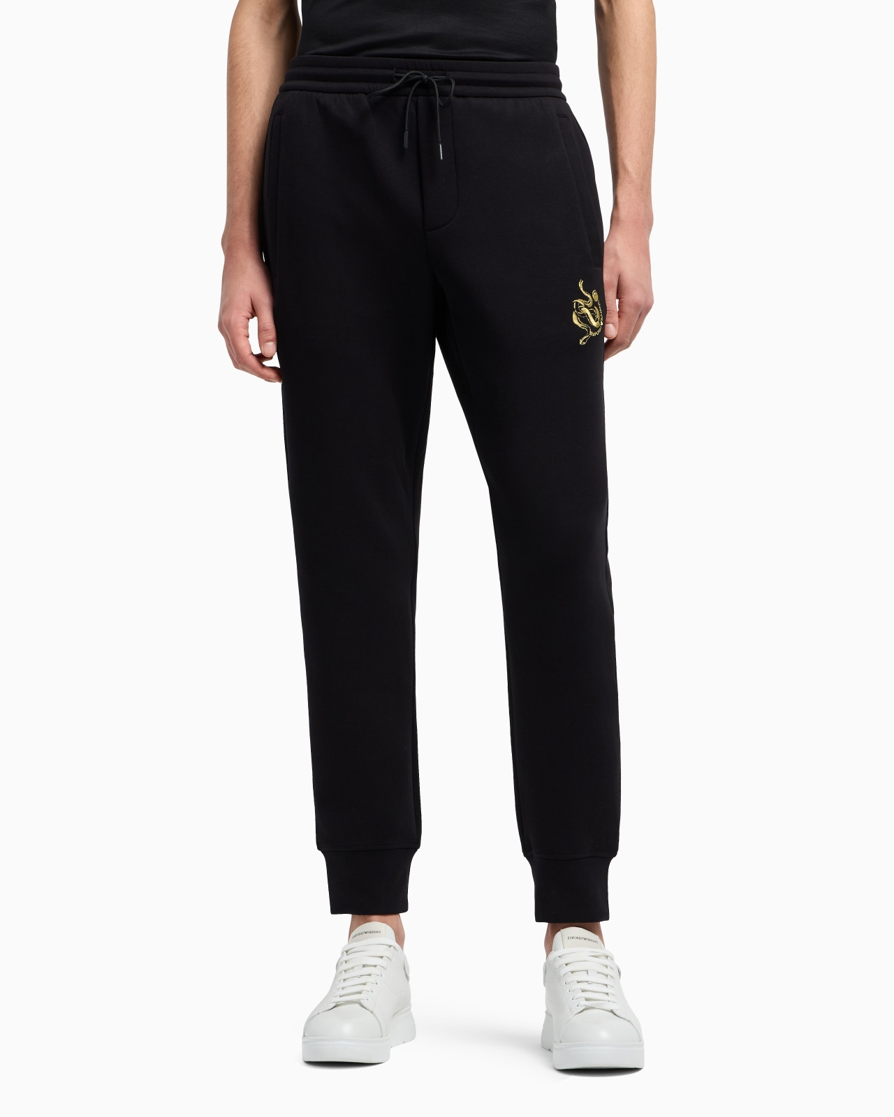 DOUBLE JERSEY JOGGERS WITH LUNAR NEW YEAR EMBROIDERY - 4