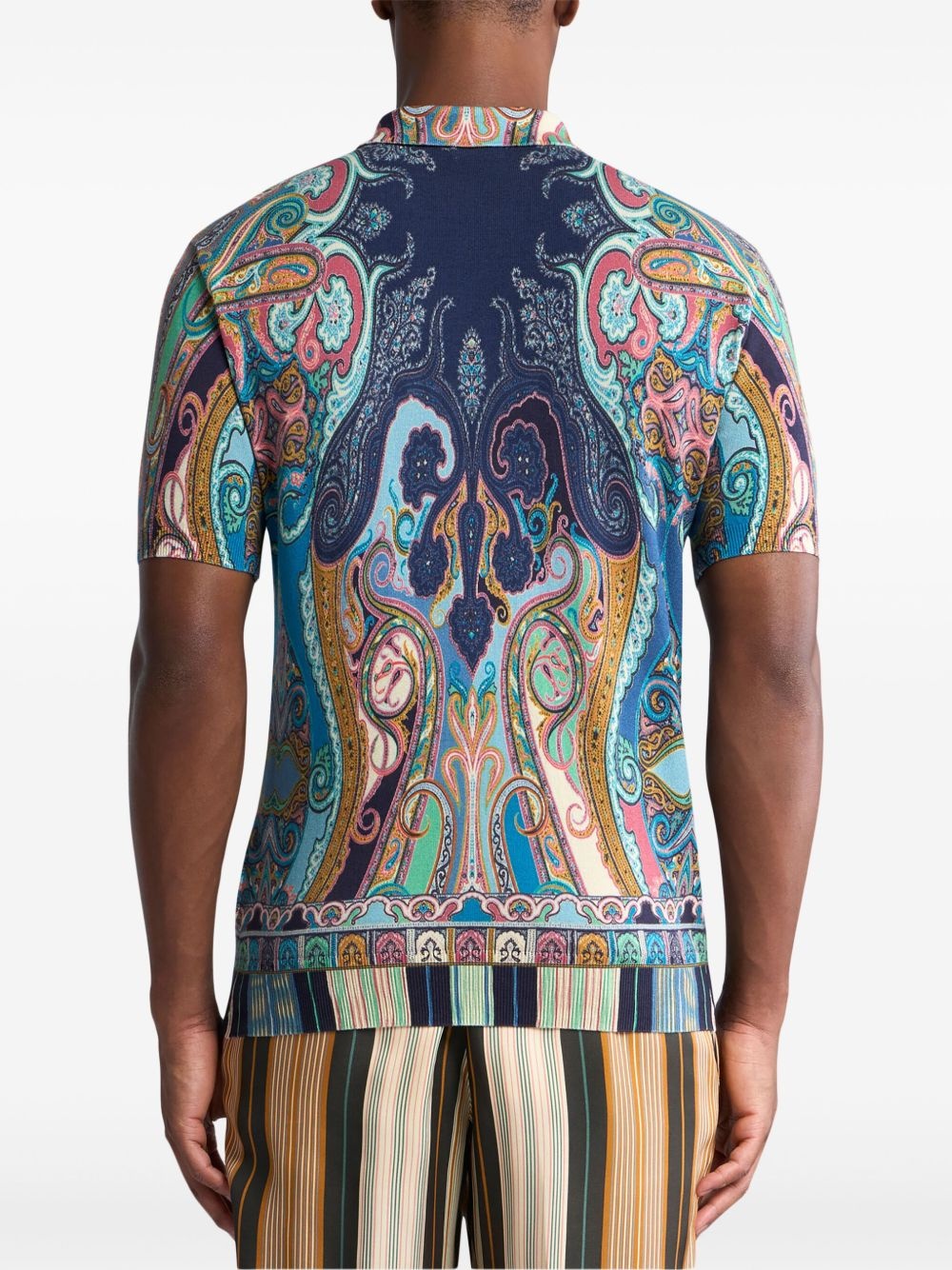 paisley-print polo shirt - 3