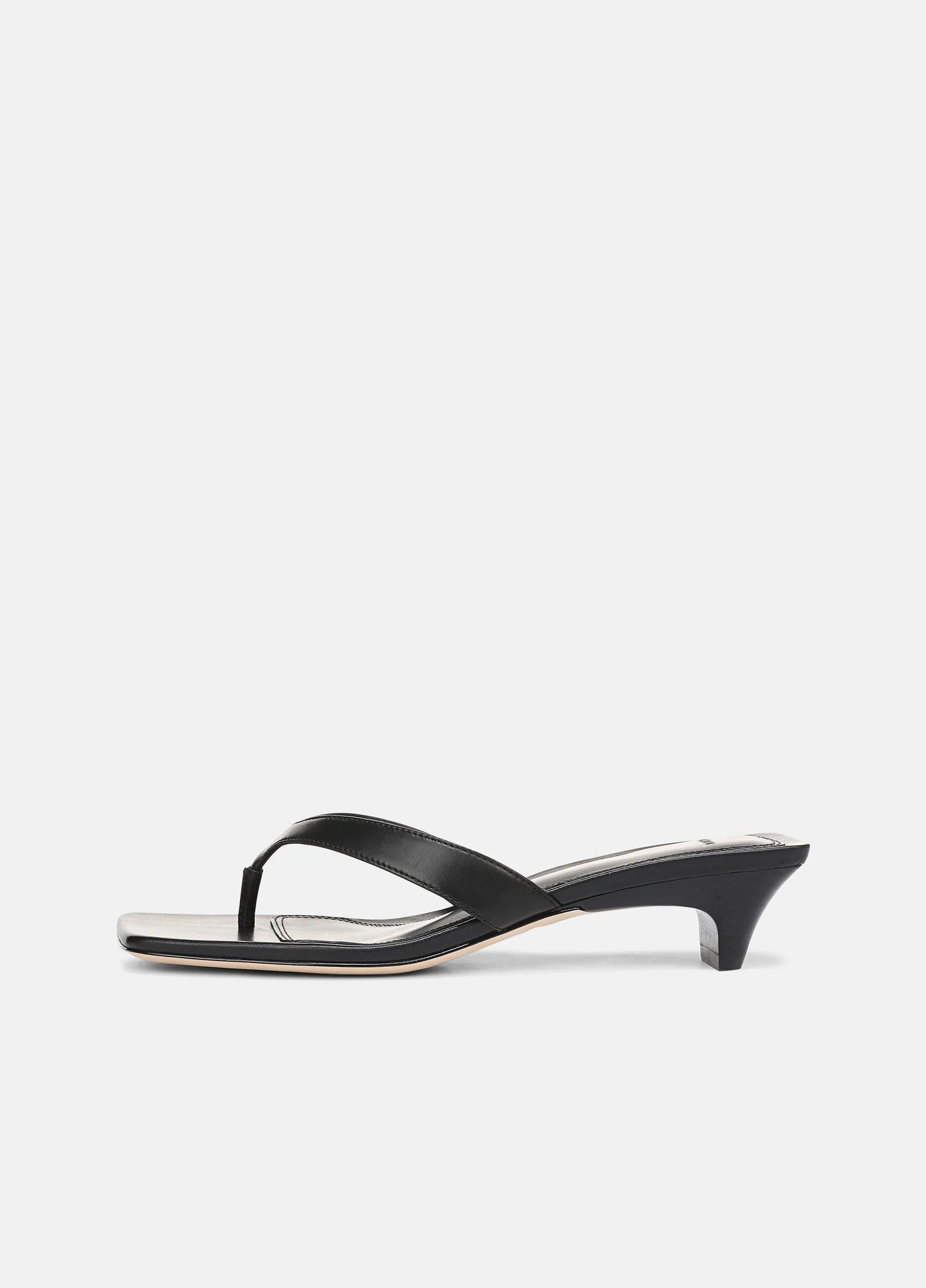 San Juan Leather Heeled Thong Sandal - 1
