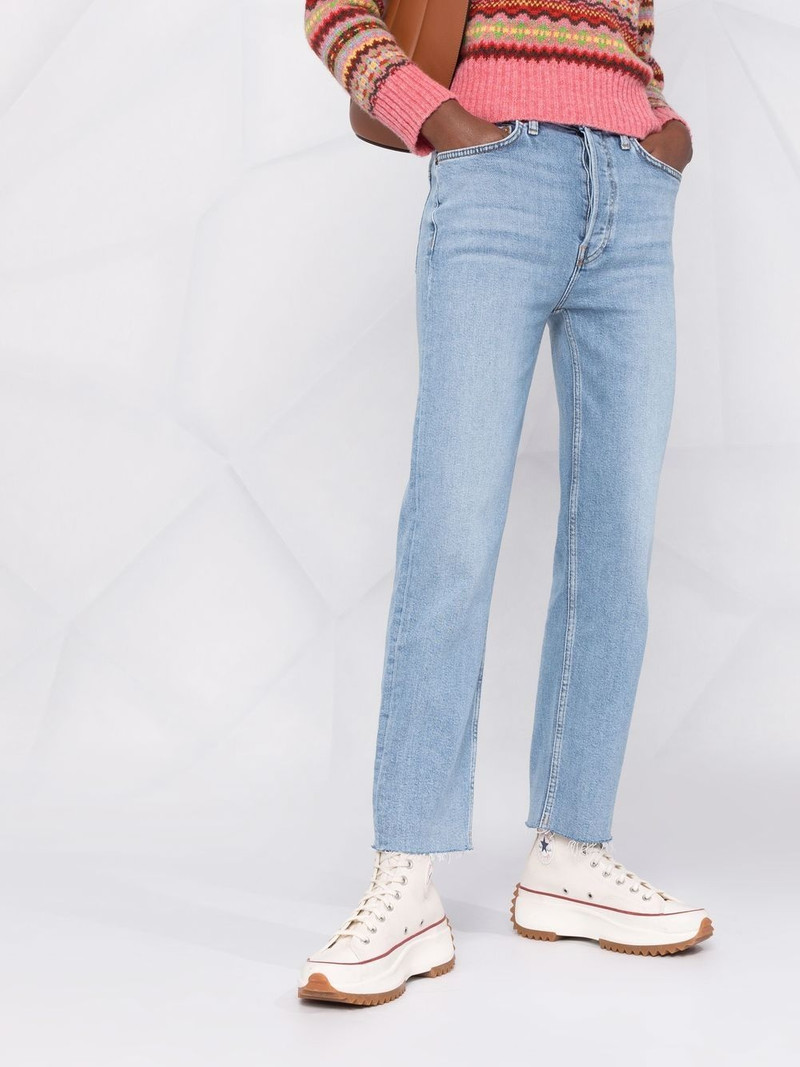 mid-rise straight leg jeans 5