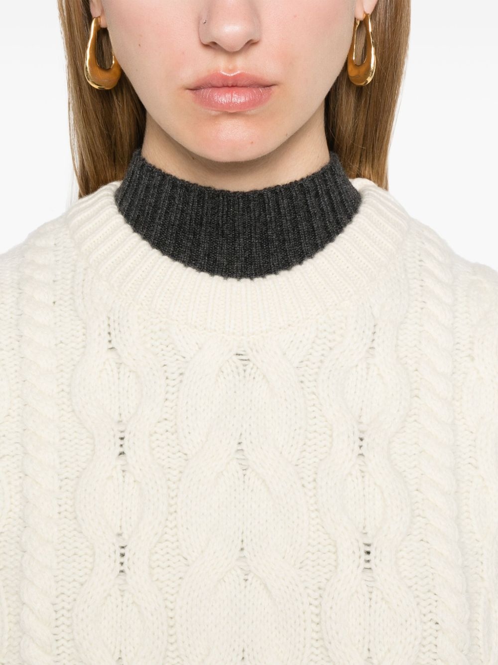cable-knit vest - 5