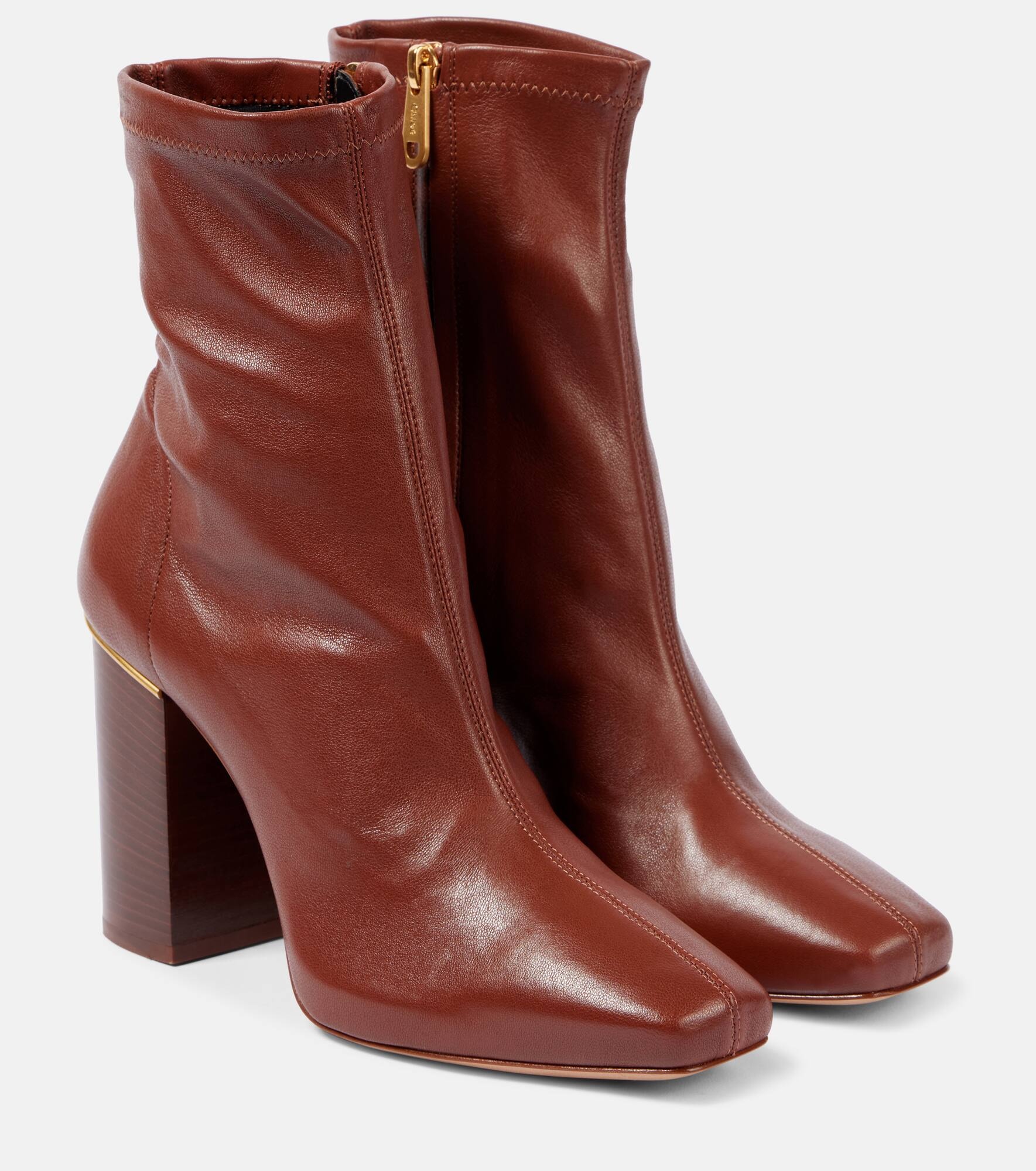 Ambre leather ankle boots - 1