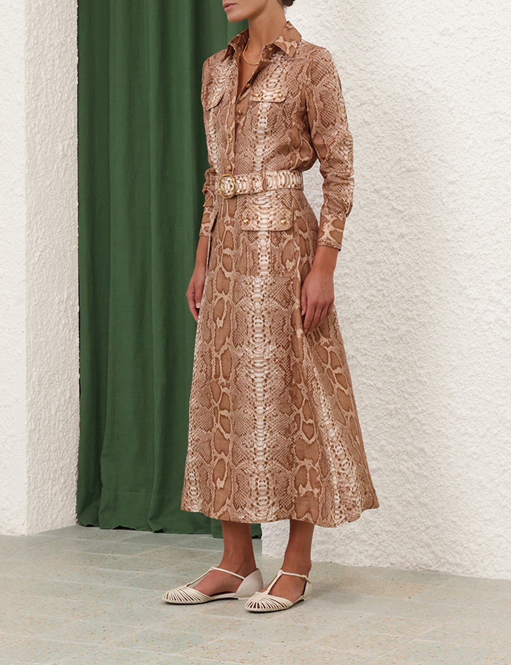 NATURA A-LINE MIDI SKIRT - 3
