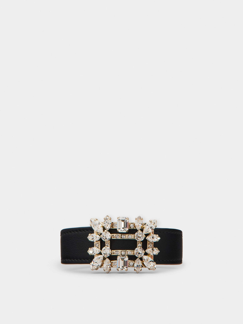 Broche Vivier Buckle Bracelet in Leather 1