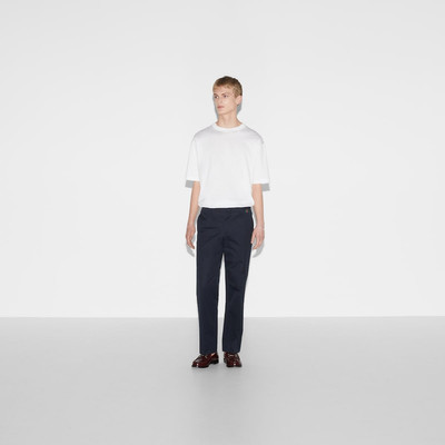 GUCCI Double cotton twill pant with Web outlook