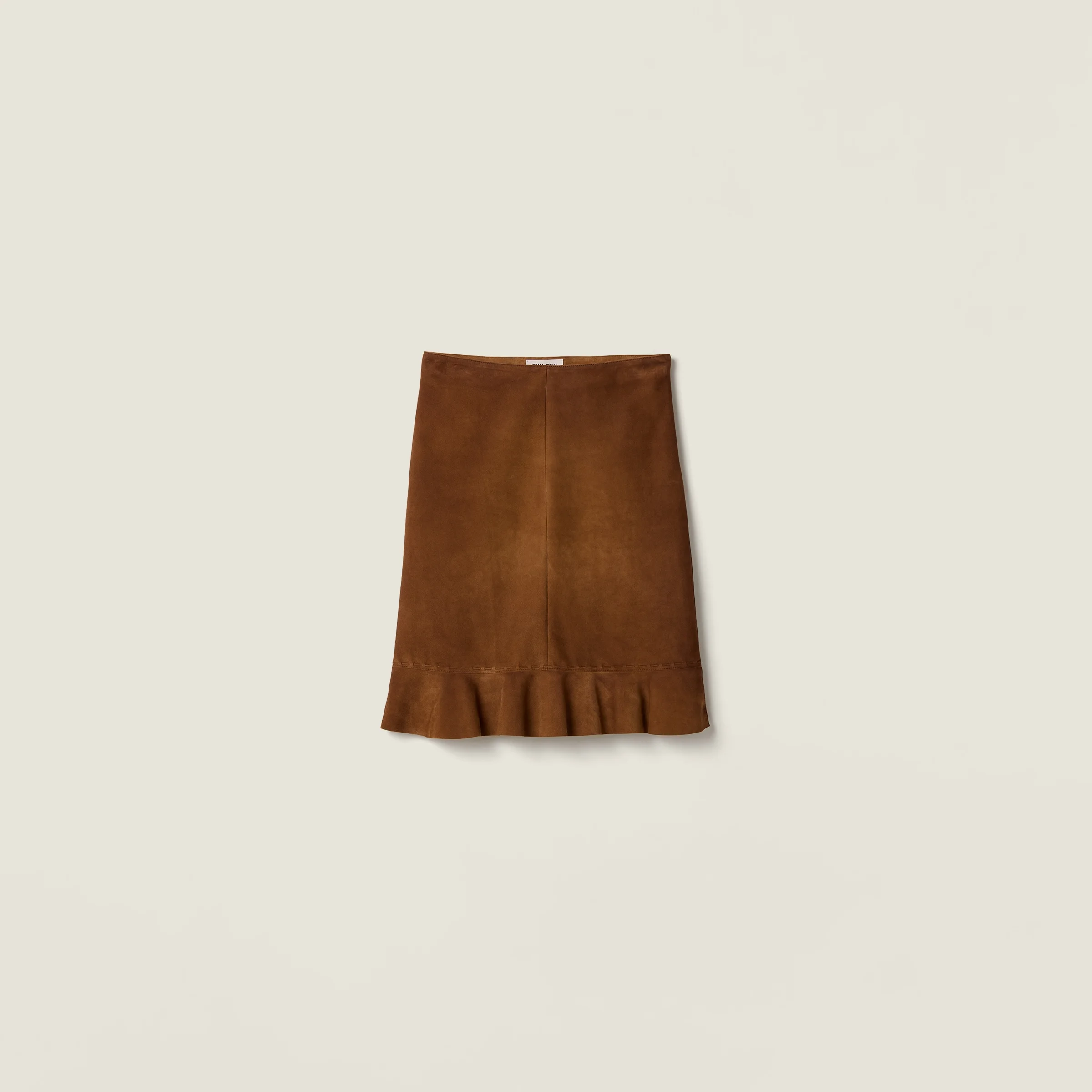 Waxed suede skirt - 1