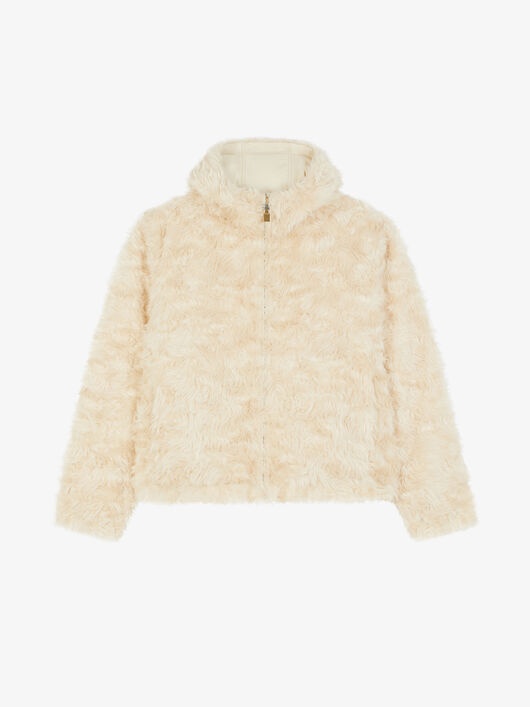 REVERSIBLE WINDBREAKER IN FAUX FUR AND NYLON - 4