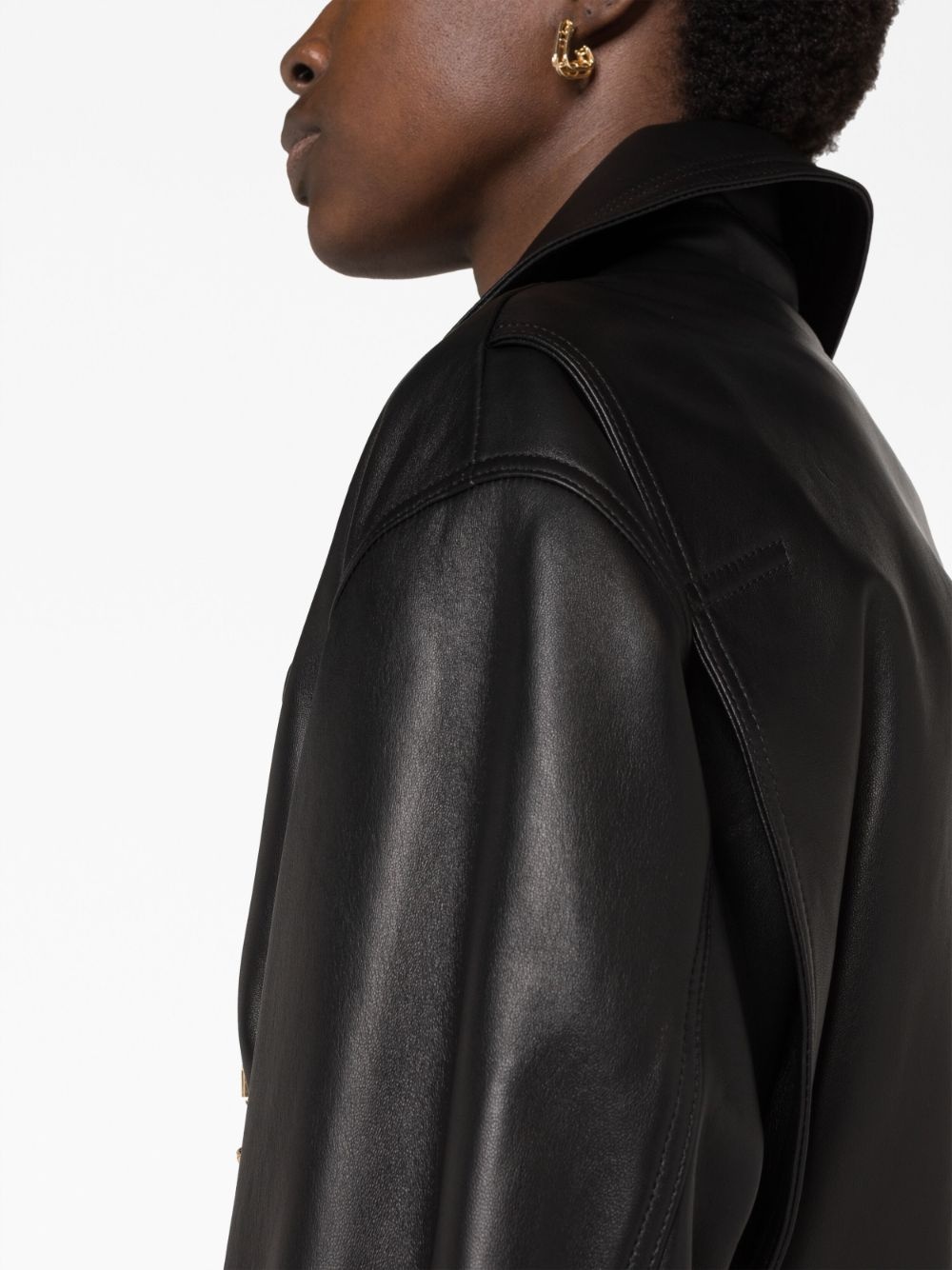 Medusa leather biker jacket - 3