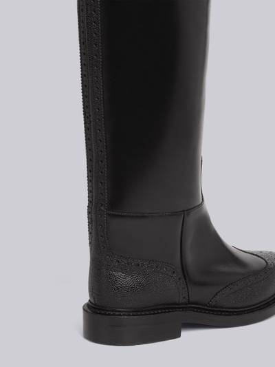 Thom Browne Vitello Calf Leather Wingtip Equestrian Boot outlook