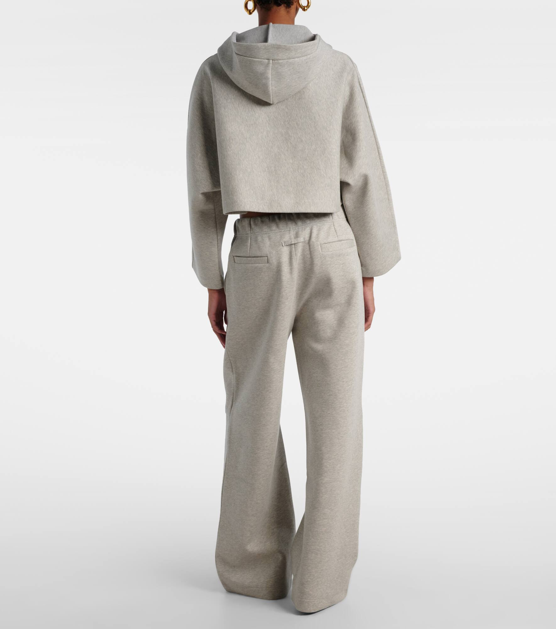 Embossed logo cotton sweatpants - 3