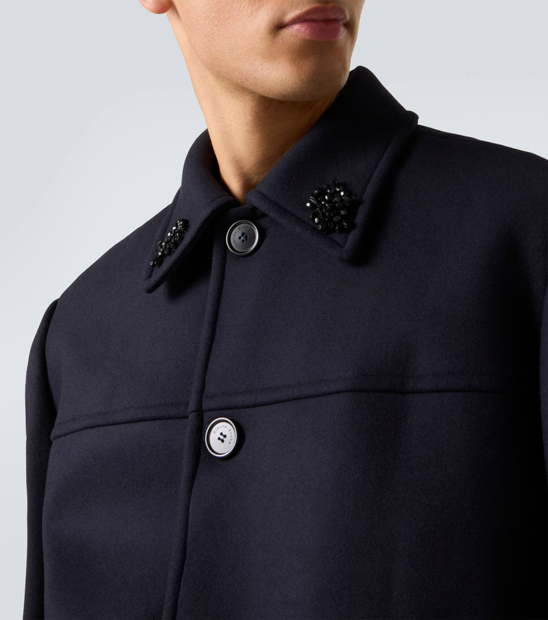 Embellished wool-blend jacket - 6