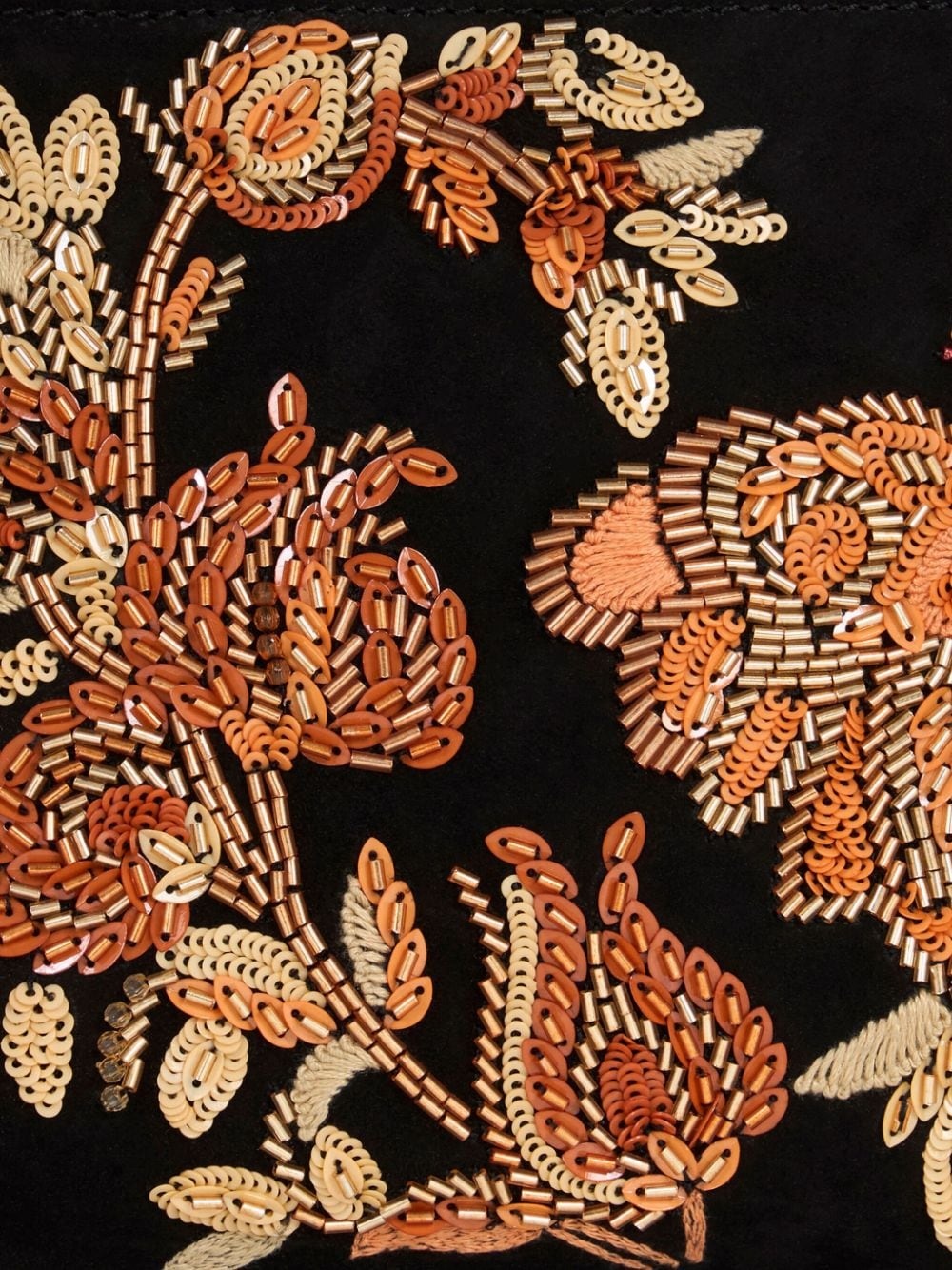 embroidered suede pouch - 5