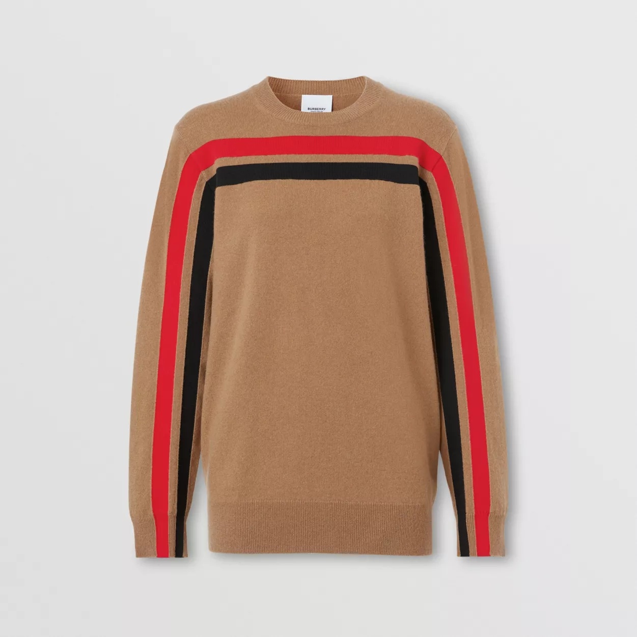 Stripe Detail Technical Cashmere Sweater - 1