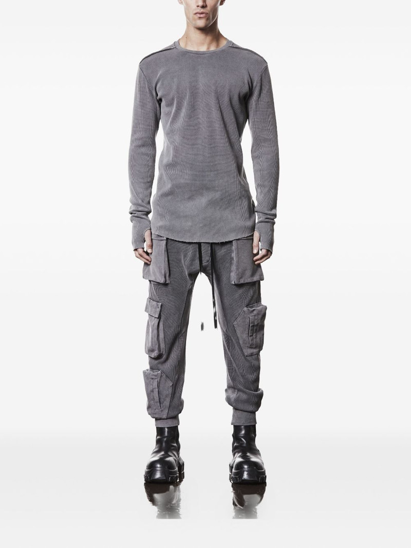 thom/krom ribbed frayed-edge shirt outlook