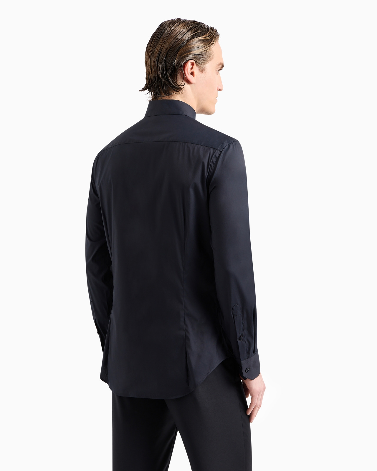 Plain-knit stretch cotton shirt - 3