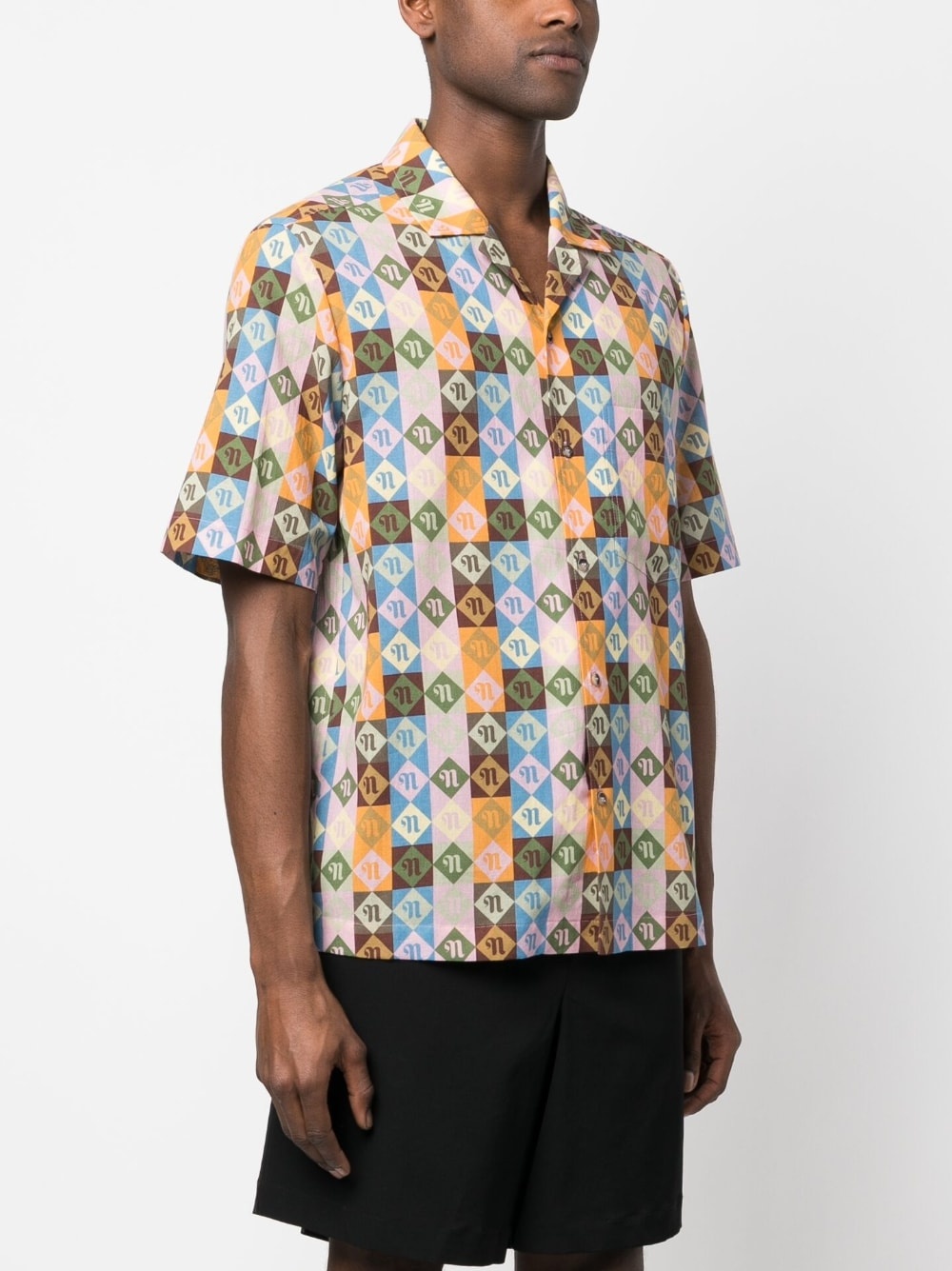 Bodil diamond check-print shirt - 3