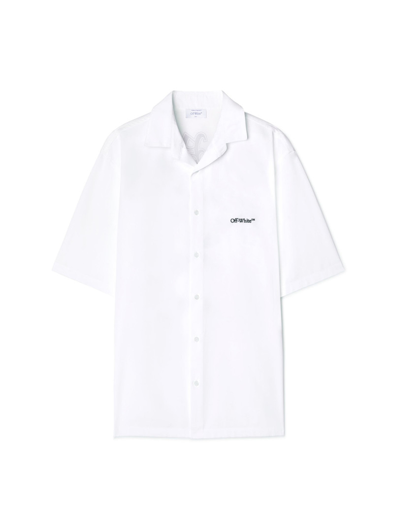 White Gothic Arrow Bowling Shirt 1
