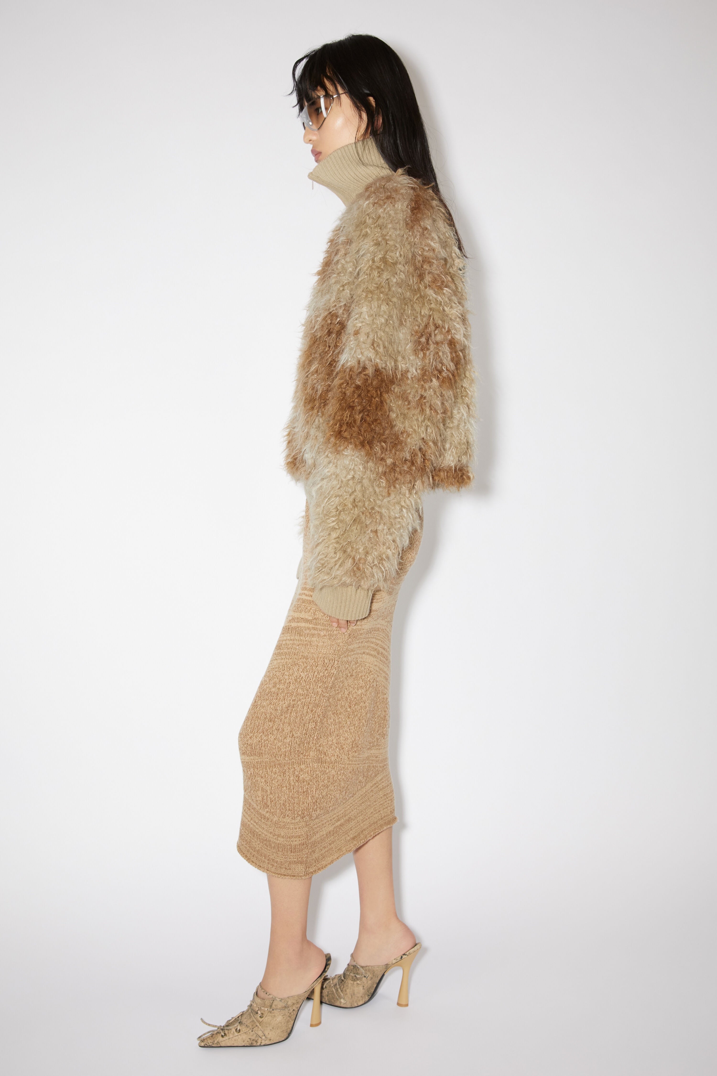 Furry jacket - Brown/beige - 4