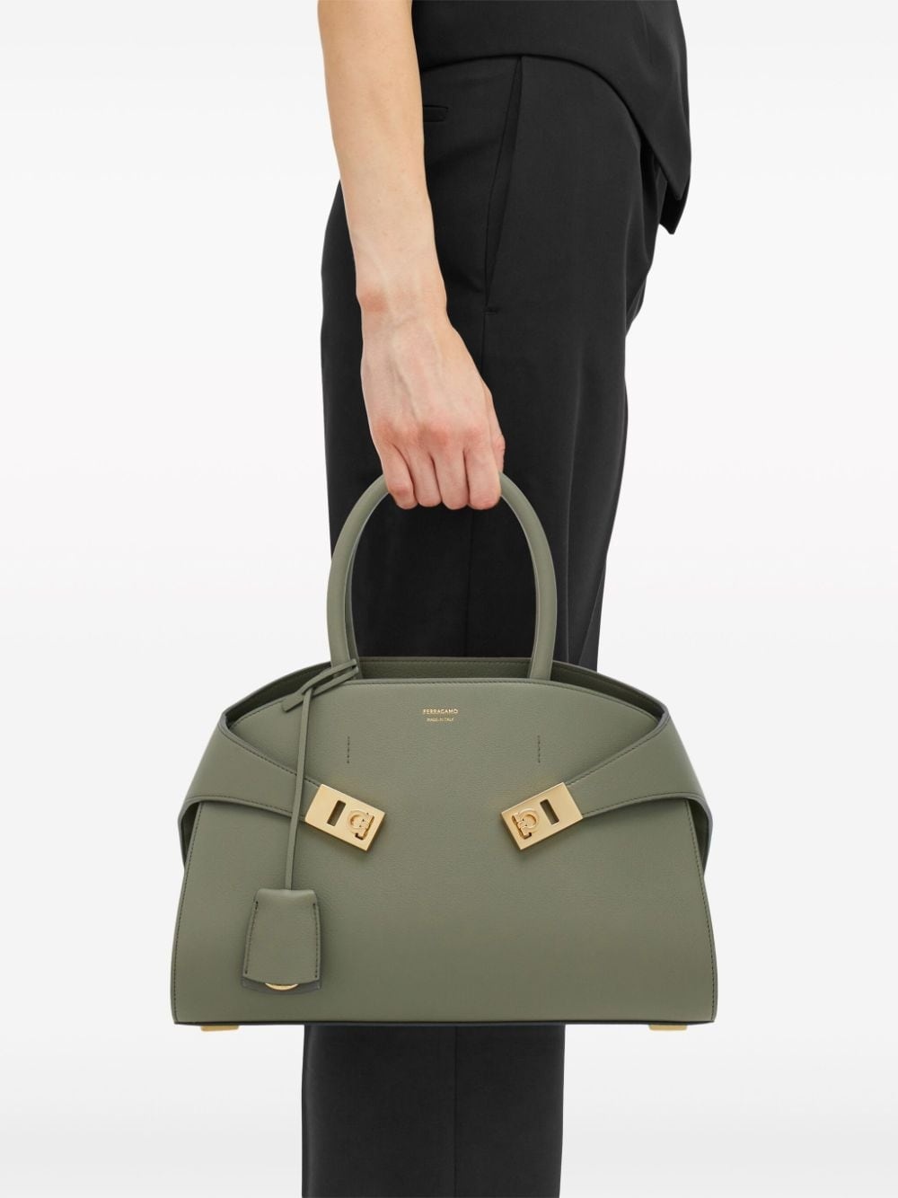 small Hug leather tote bag - 3