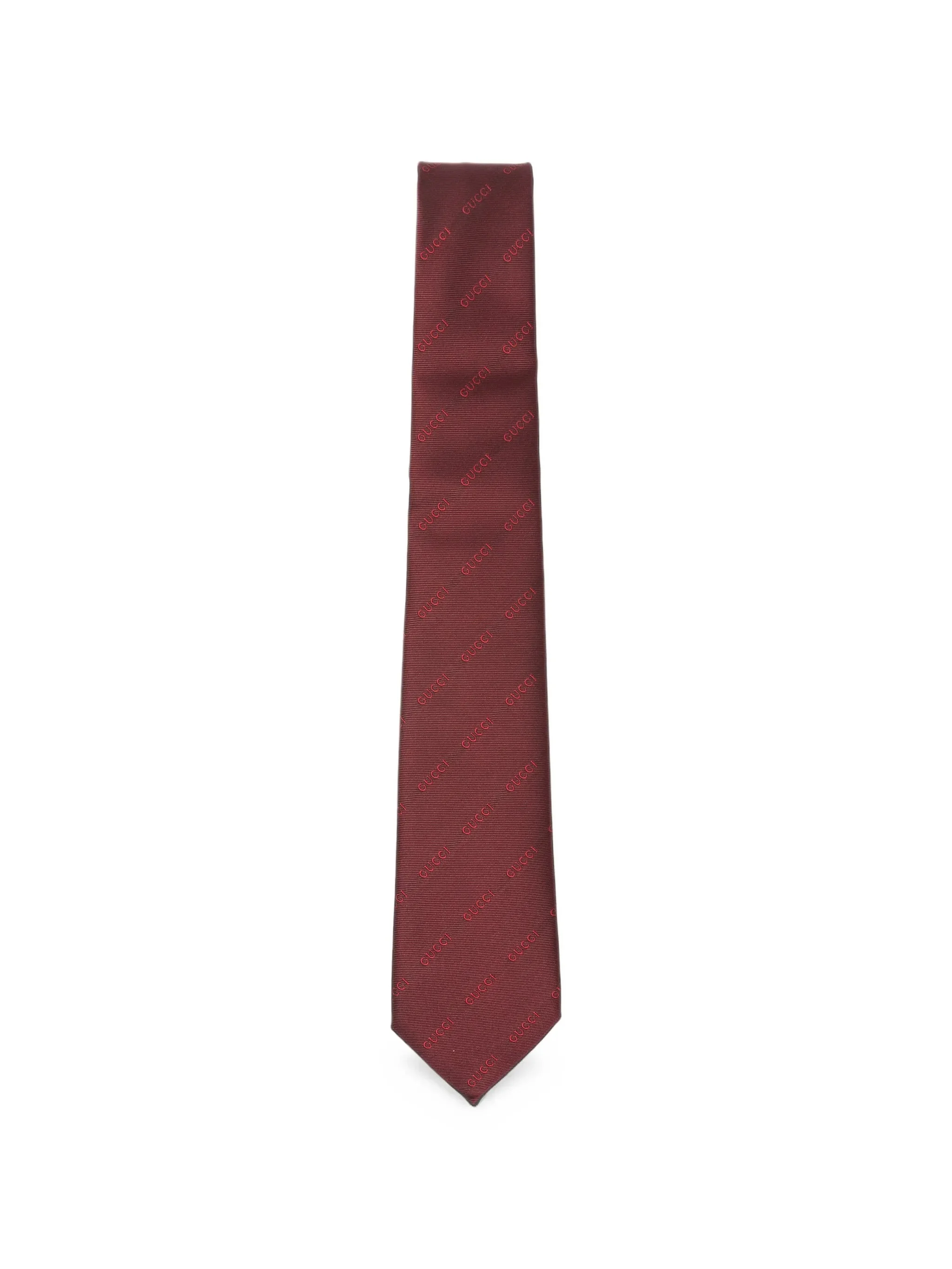 Gucci Logo-jacquard Silk Tie - 1