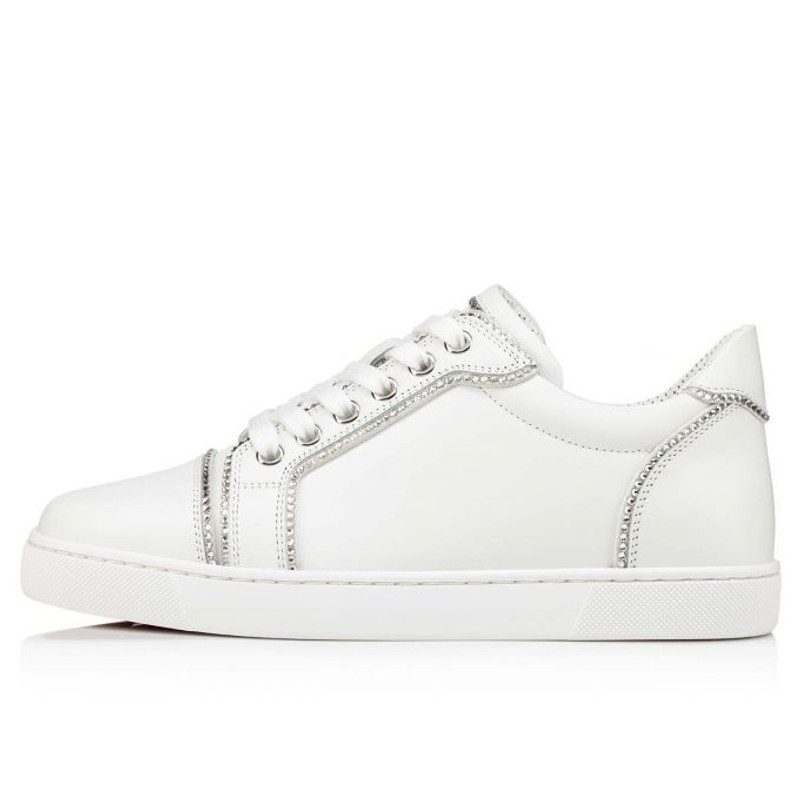 Christian Louboutin Vieira Bordo Strass Flat BIANCO/CRYSTAL outlook