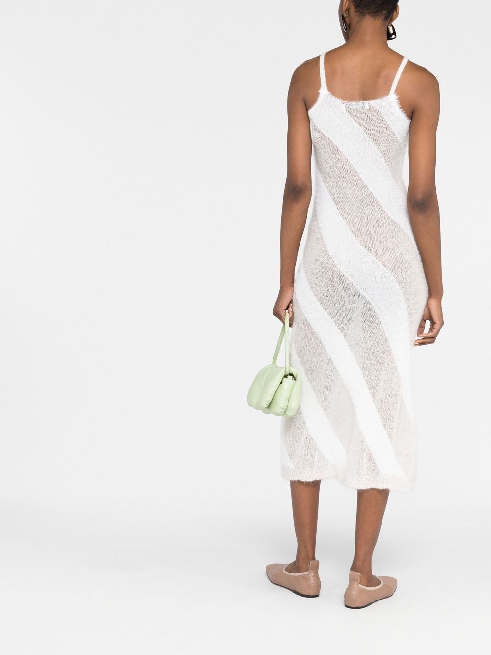 fuzzy knitted slip dress - 6