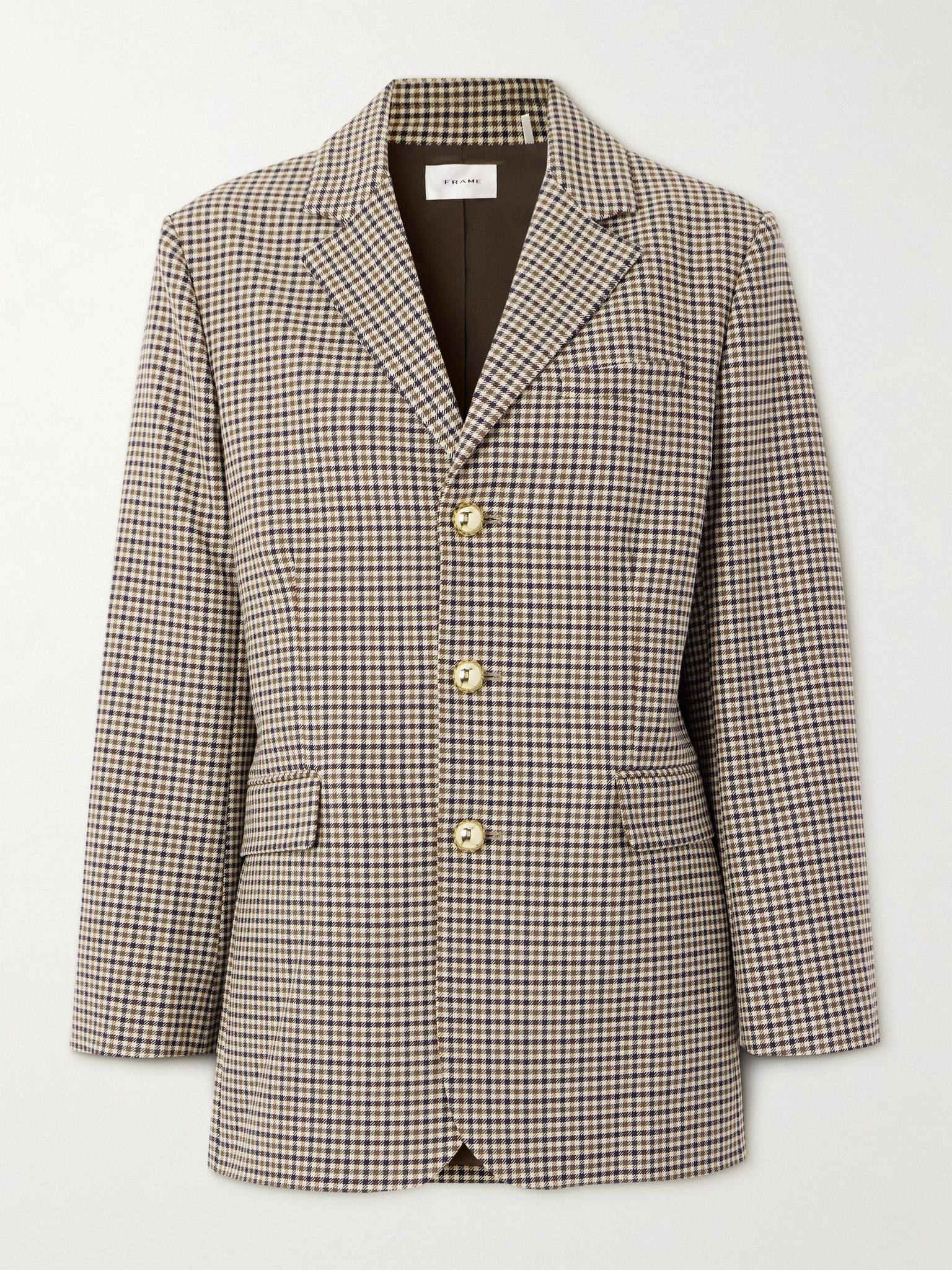 Houndstooth tweed blazer Beige - 1