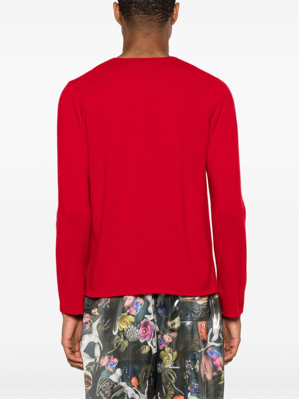 heart-patch wool jumper - 5