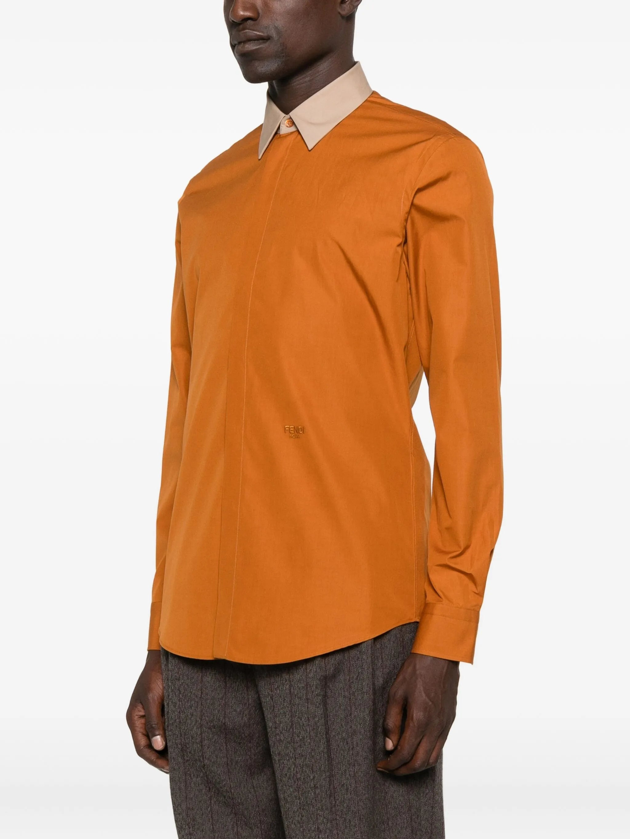 Fendi Contrasting-collar Shirt - 4