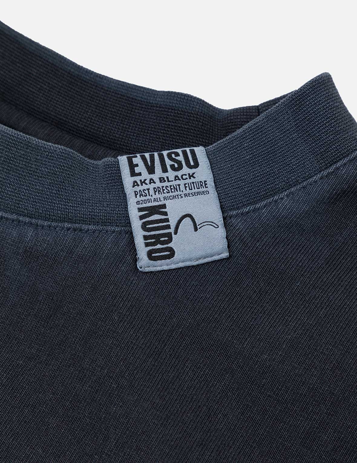 Seagull and Logo Print Washed Relax Fit T-Shirt - 8