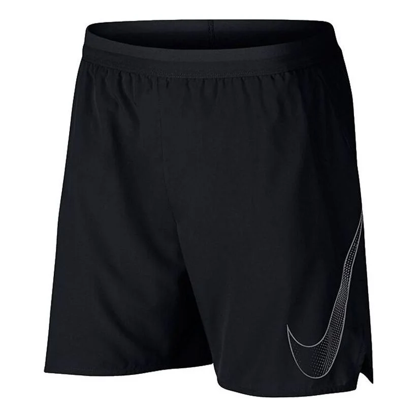 Men's Nike Solid Color Breathable Logo Quick Dry Shorts Black 899499-010 - 1