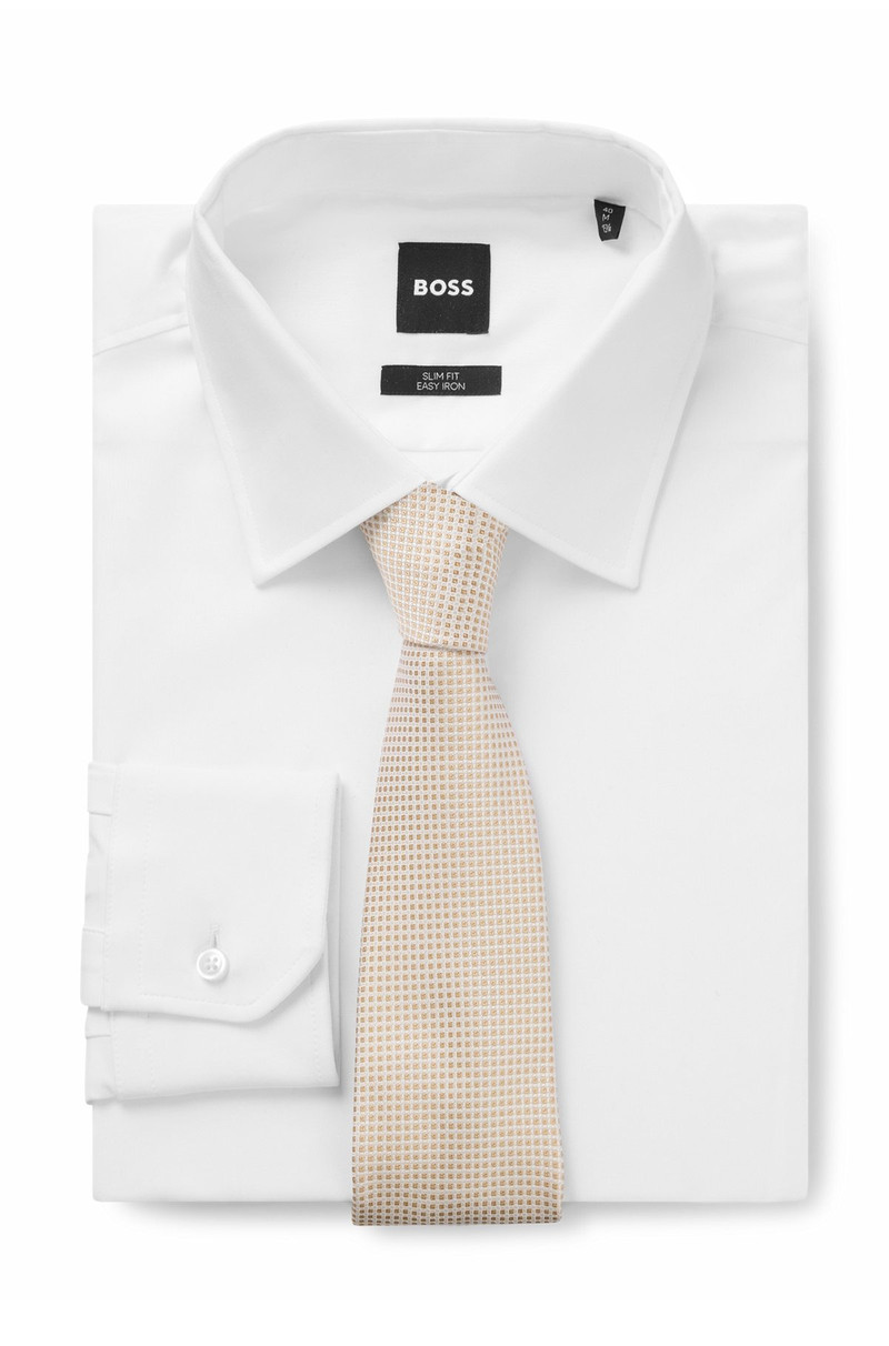 JACQUARD-PATTERN TIE IN ITALIAN-MADE SILK 3