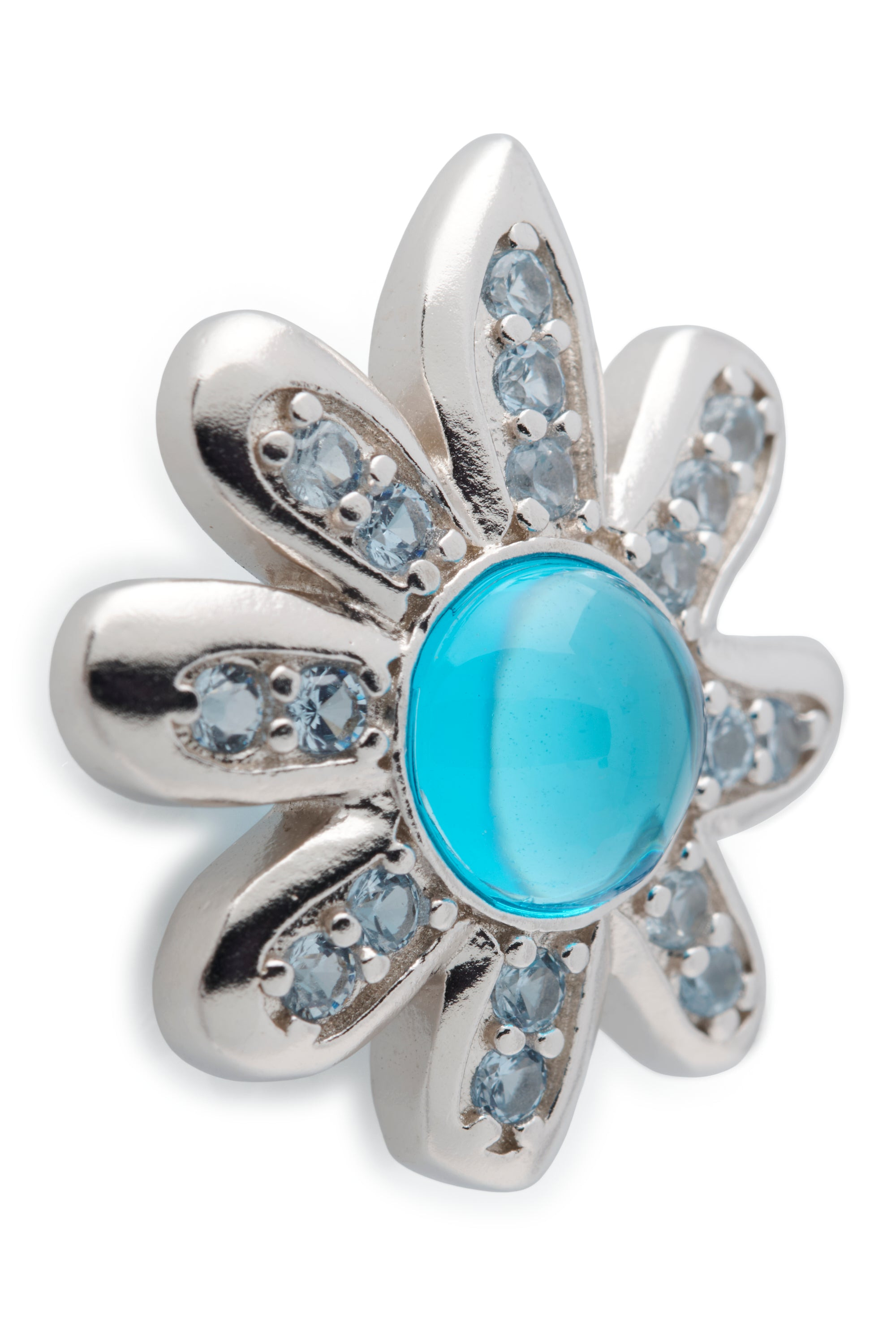 LIGHT SAPPHIRE CHAMOMILE EARRING - 3