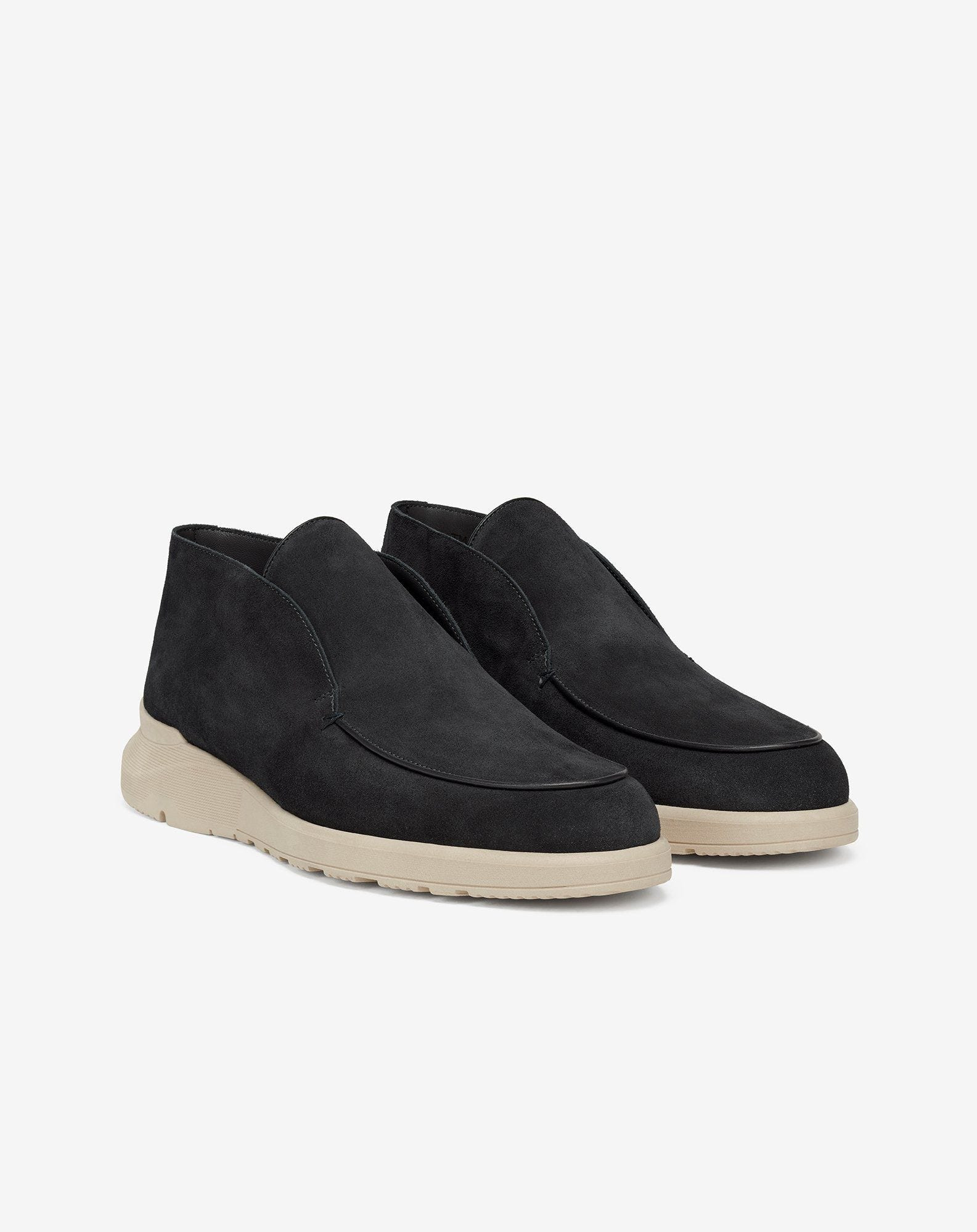 Black suede slip-on loafers - 2