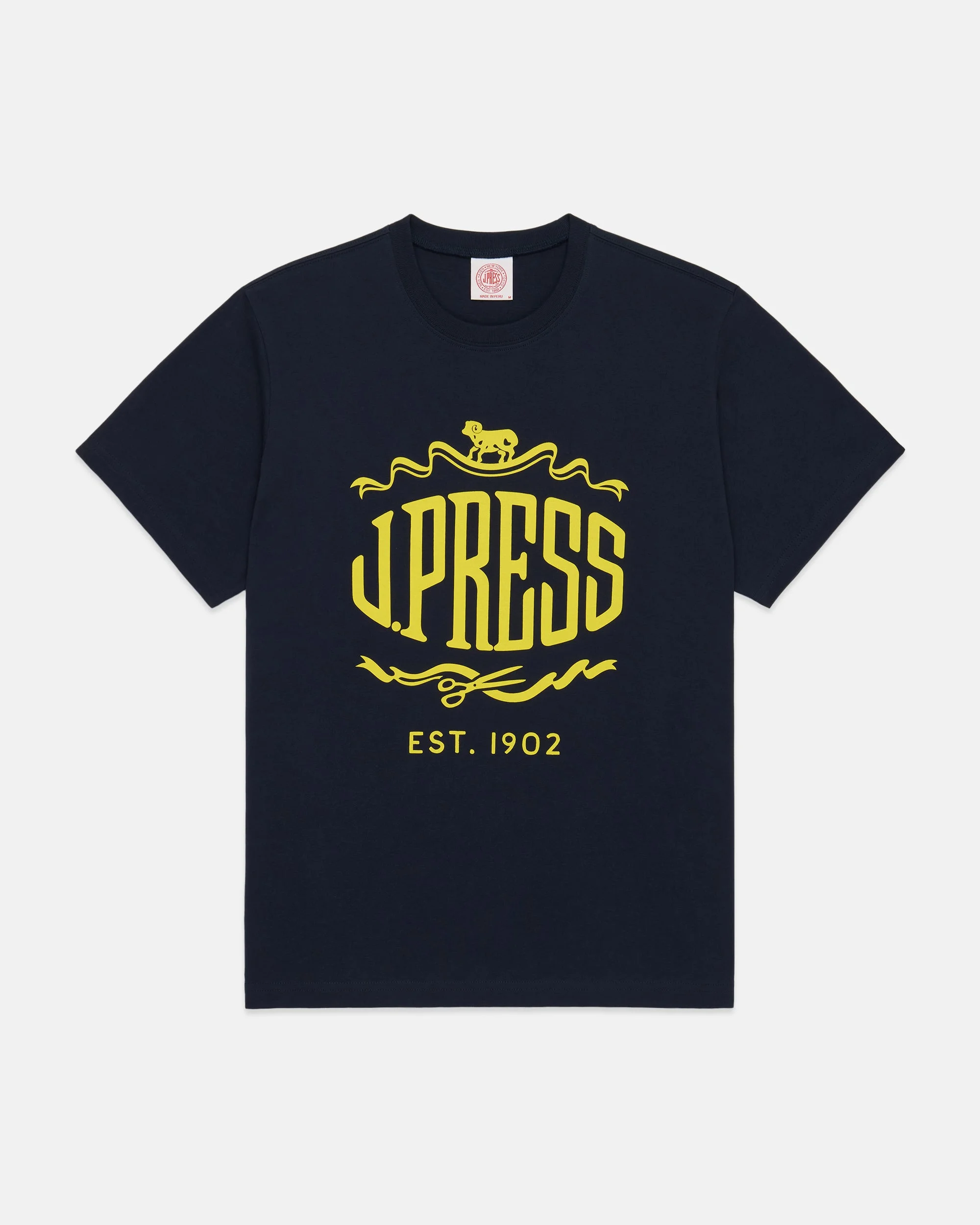 NAVY J. PRESS "SHEEP & SHEARS" LOGO T-SHIRT - 1