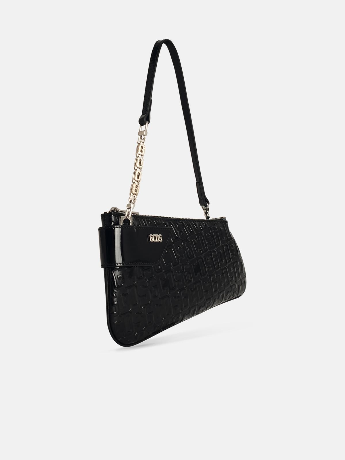 'COMMA' BLACK LEATHER BAG - 2