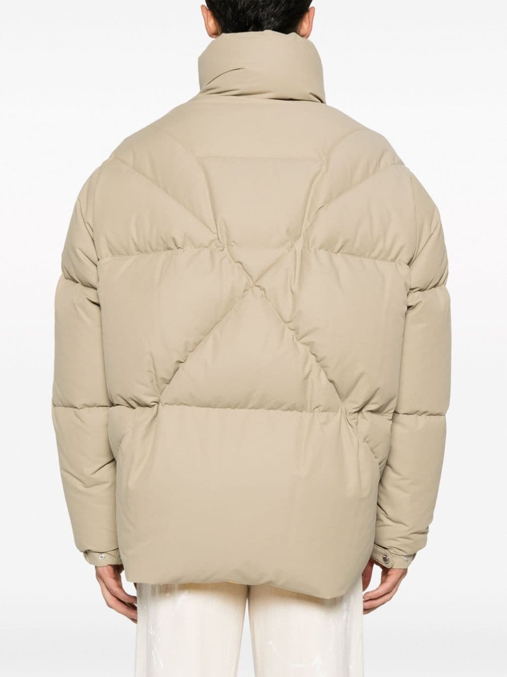 logo-print padded jacket - 7
