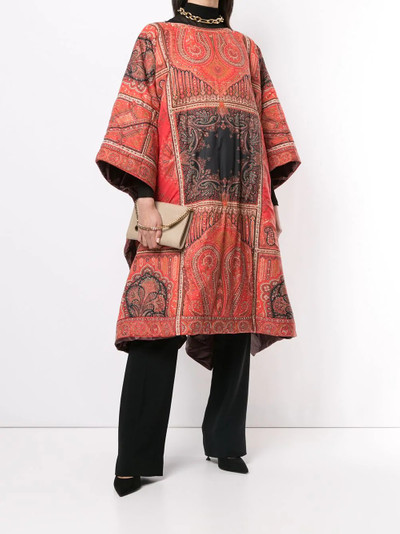 Etro oversized paisley-print cape outlook