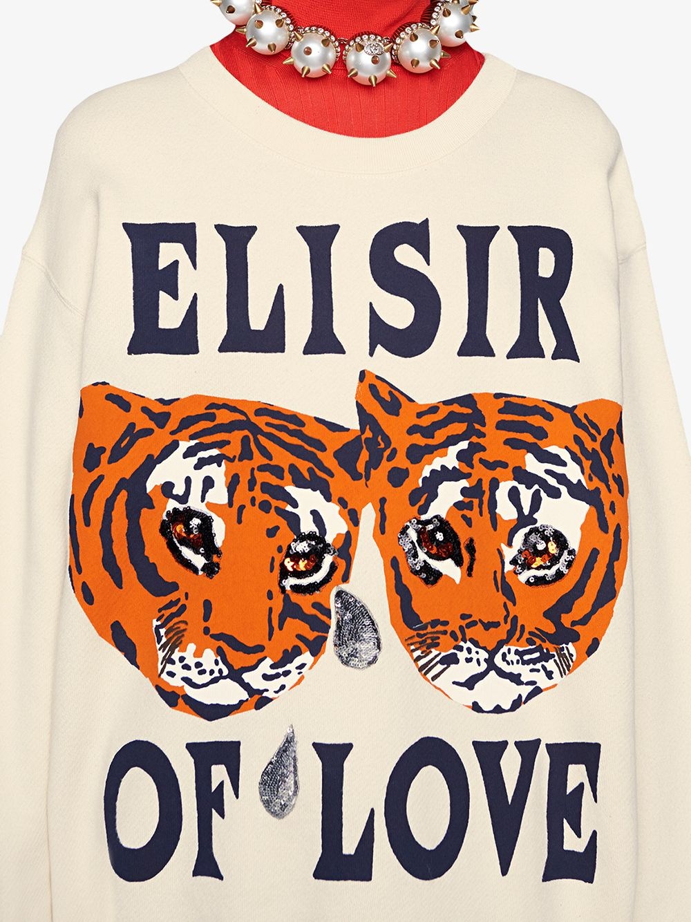 tiger print sweatshirt - 5