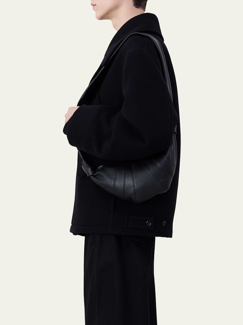 Lemaire Men's Small Croissant Leather Shoulder Bag outlook