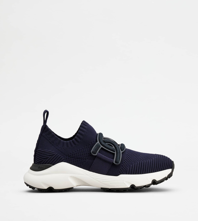 KATE SLIP-ON SNEAKERS IN FABRIC - BLUE - 1