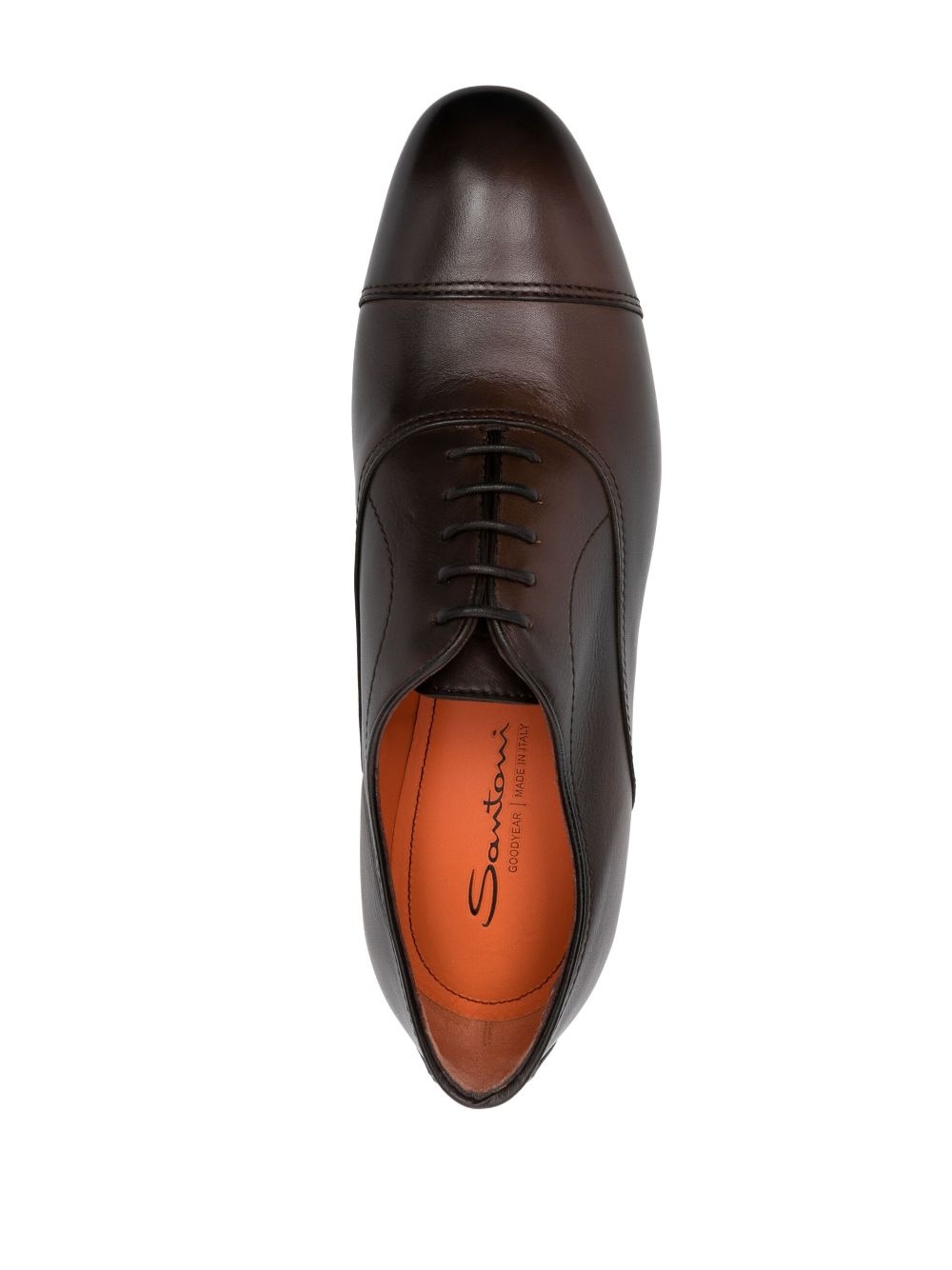 almond-toe leather oxford shoes - 4