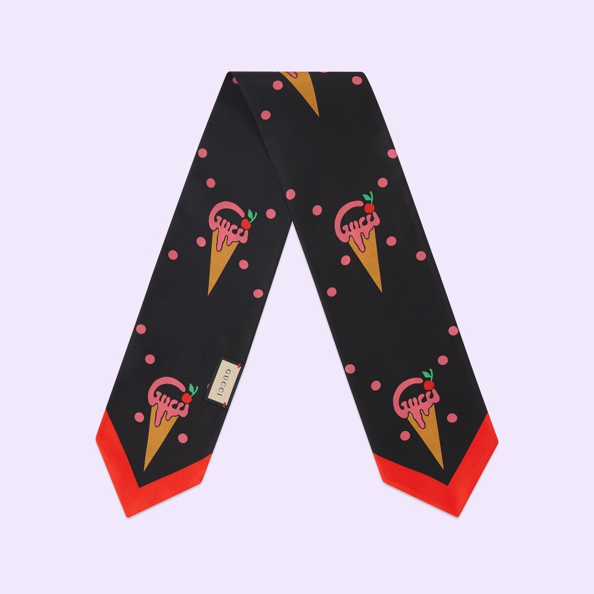 Gucci ice cream print neck bow - 2