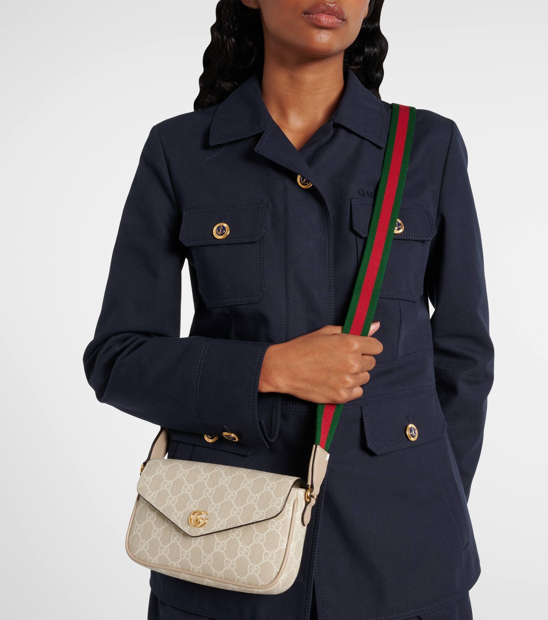 Ophidia canvas crossbody bag - 2