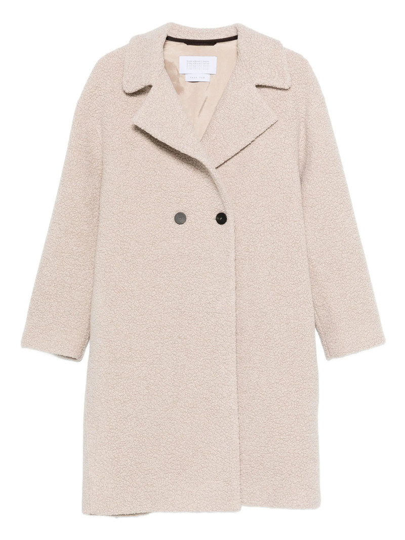 Harris Wharf London Bouclé Double-breasted Coat 1